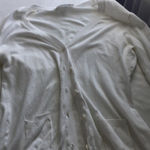 White cardigan